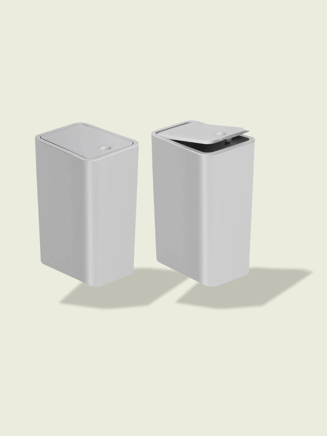 Poubelle Rectangle Lot 2 Gris / 10L