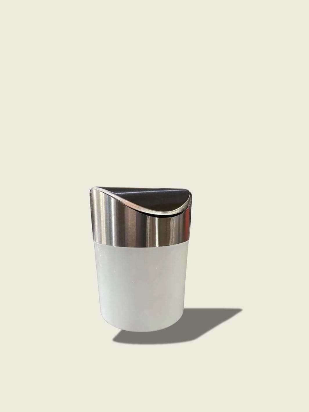 Mini poubelle inox​ Blanc