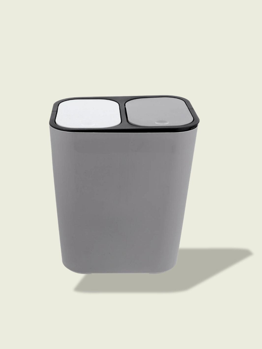 Poubelle 2 Compartiments Gris