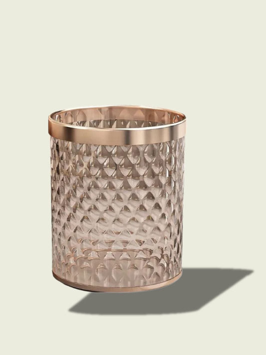 Poubelle chic salle de bains​ Or