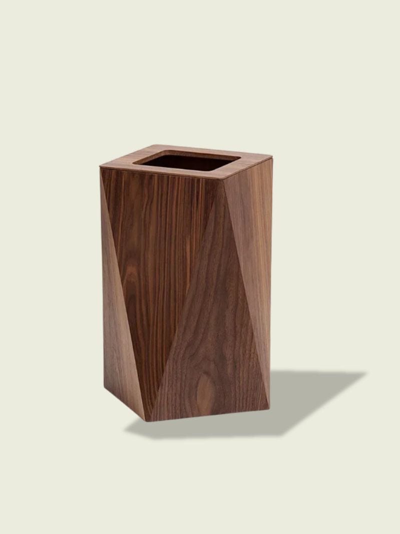 Poubelle de Cuisine en Bois​ Bois foncé 18L sans couvercle