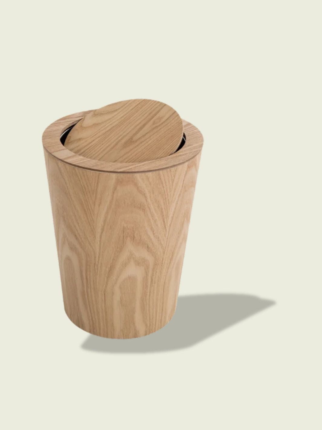 Poubelle en Bois d'Intérieur​ Bois clair avec couvercle / 9L