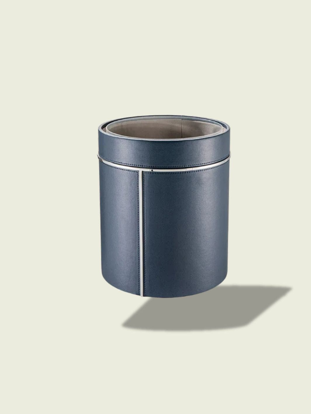 Poubelle en cuir​ Bleu