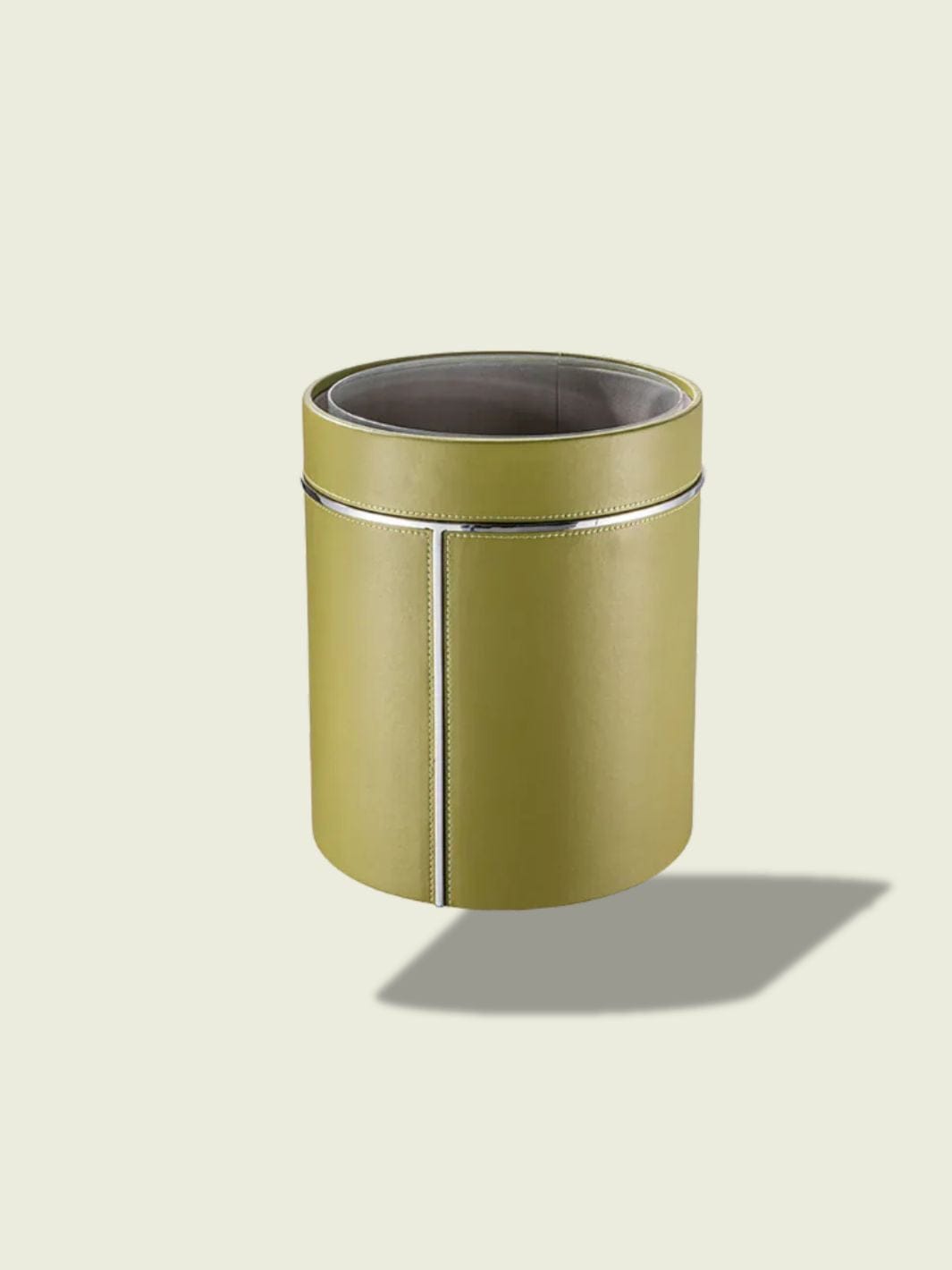 Poubelle en cuir​ Kaki