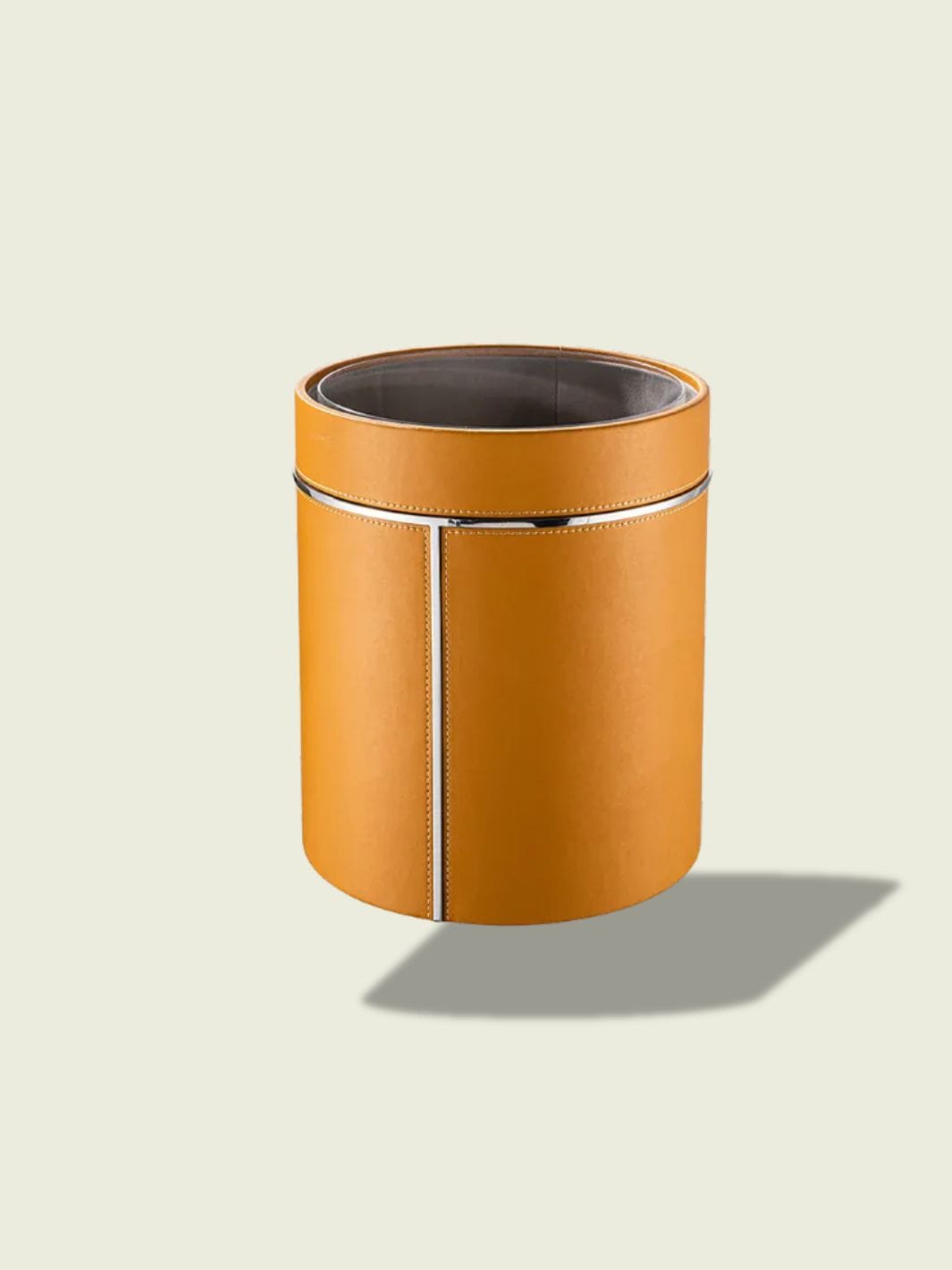 Poubelle en cuir​ Orange