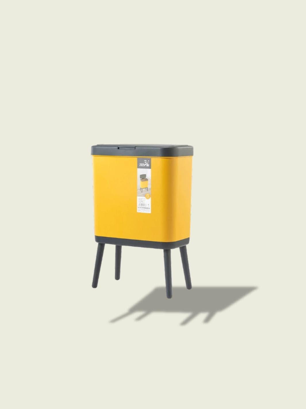  Poubelle sur Pied Jaune