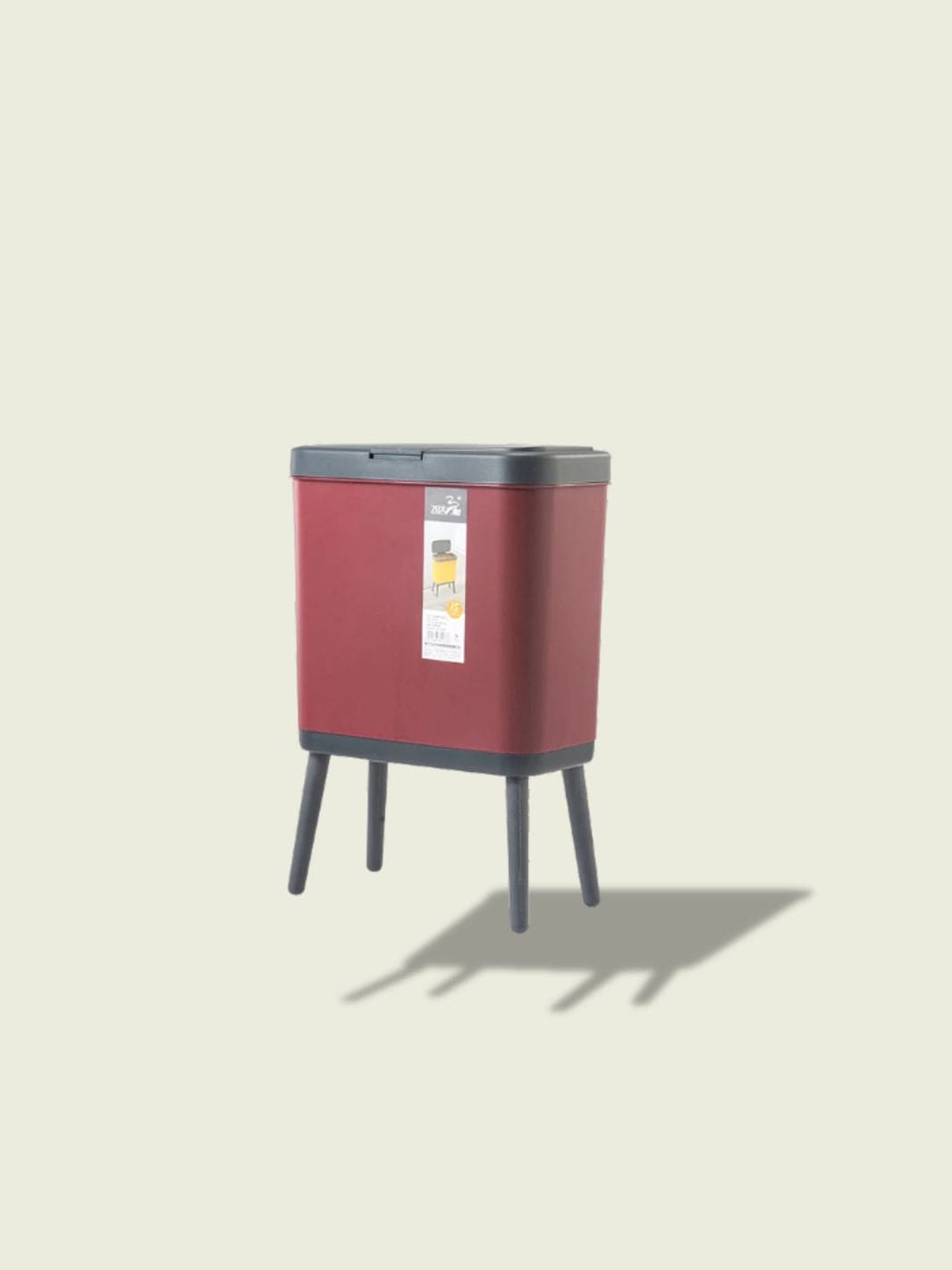  Poubelle sur Pied Rouge